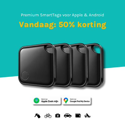 Premium SmartTags. Hét alternatief voor de AirTag (4-Pack).