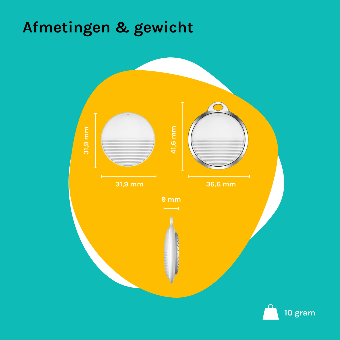 Premium SmartTag. Hét alternatief voor de AirTag (4-Pack).