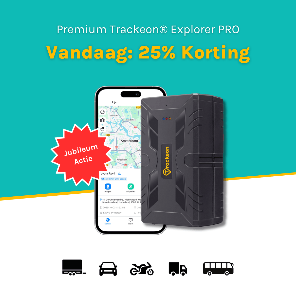Trackeon Explorer PRO: 20.000 mAh, tot 120 dagen batterijduur en IP65