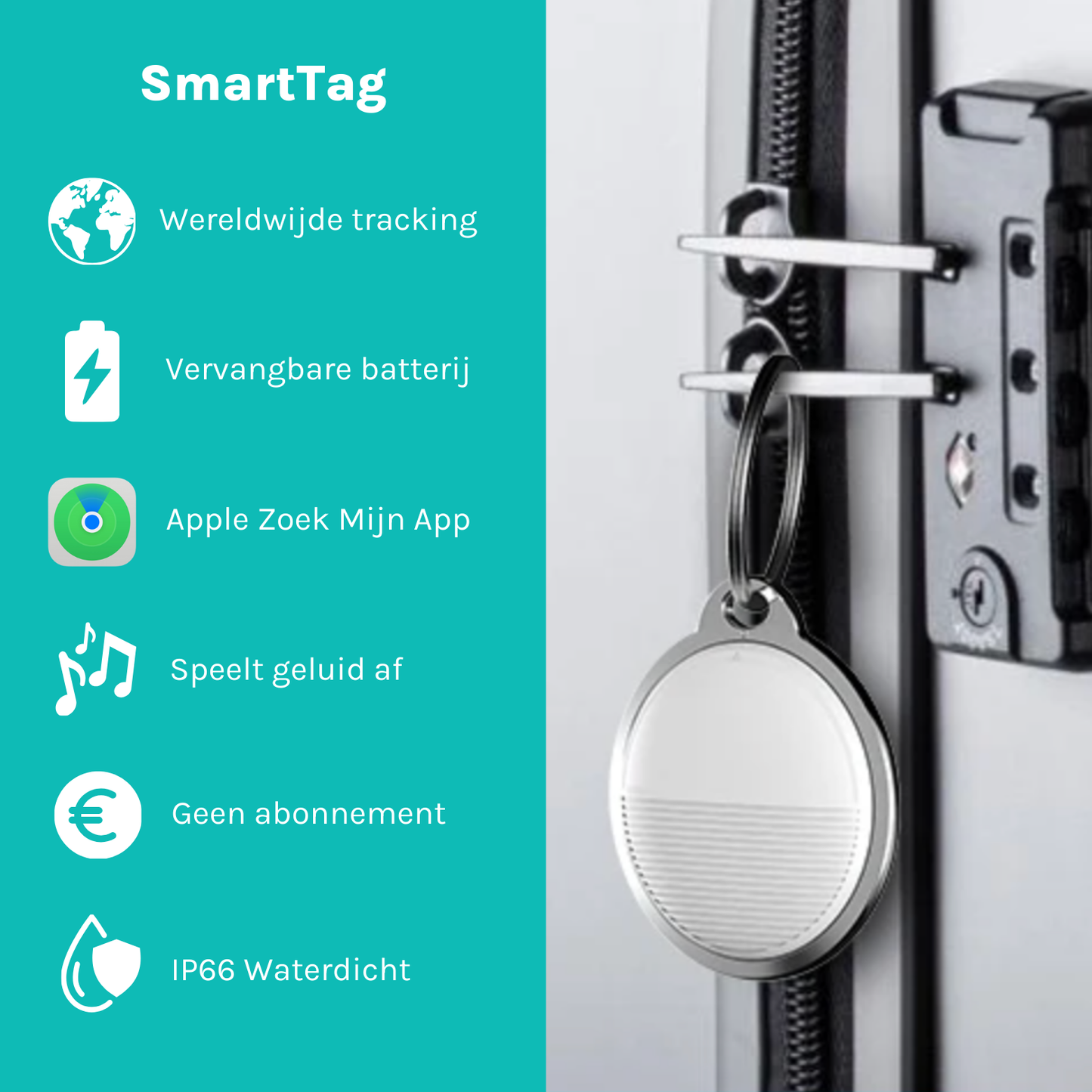 Premium SmartTag. Hét alternatief voor de AirTag (4-Pack).