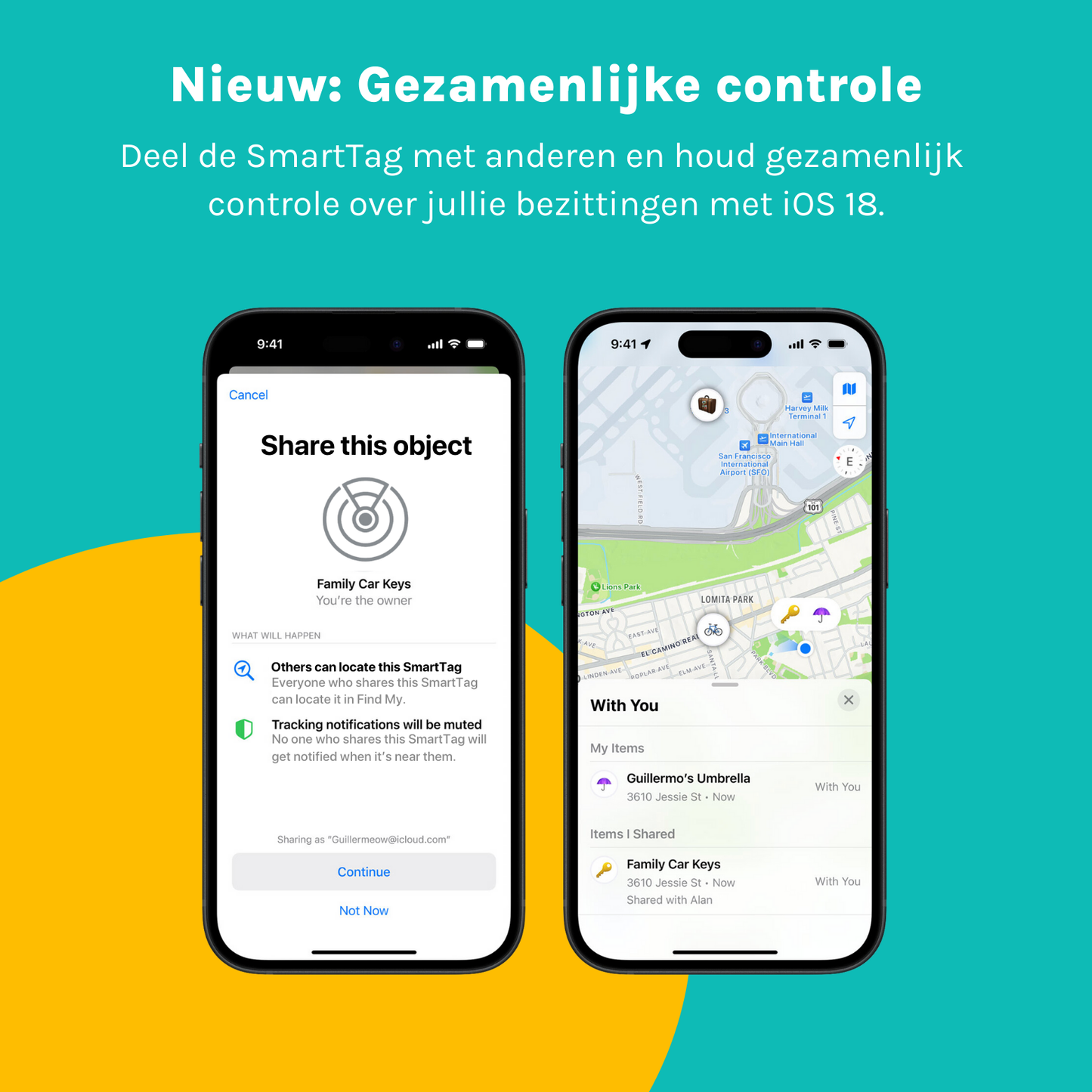 Premium SmartTag. Hét alternatief voor de AirTag (4-Pack).