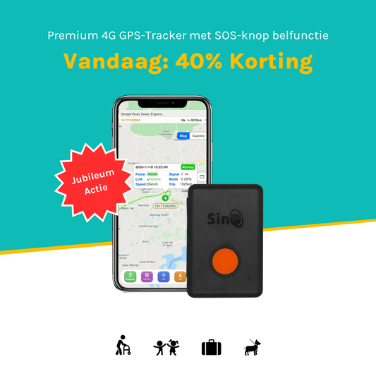 4G GPS-Tracker voor Dementie mét SOS-knop + belfunctie