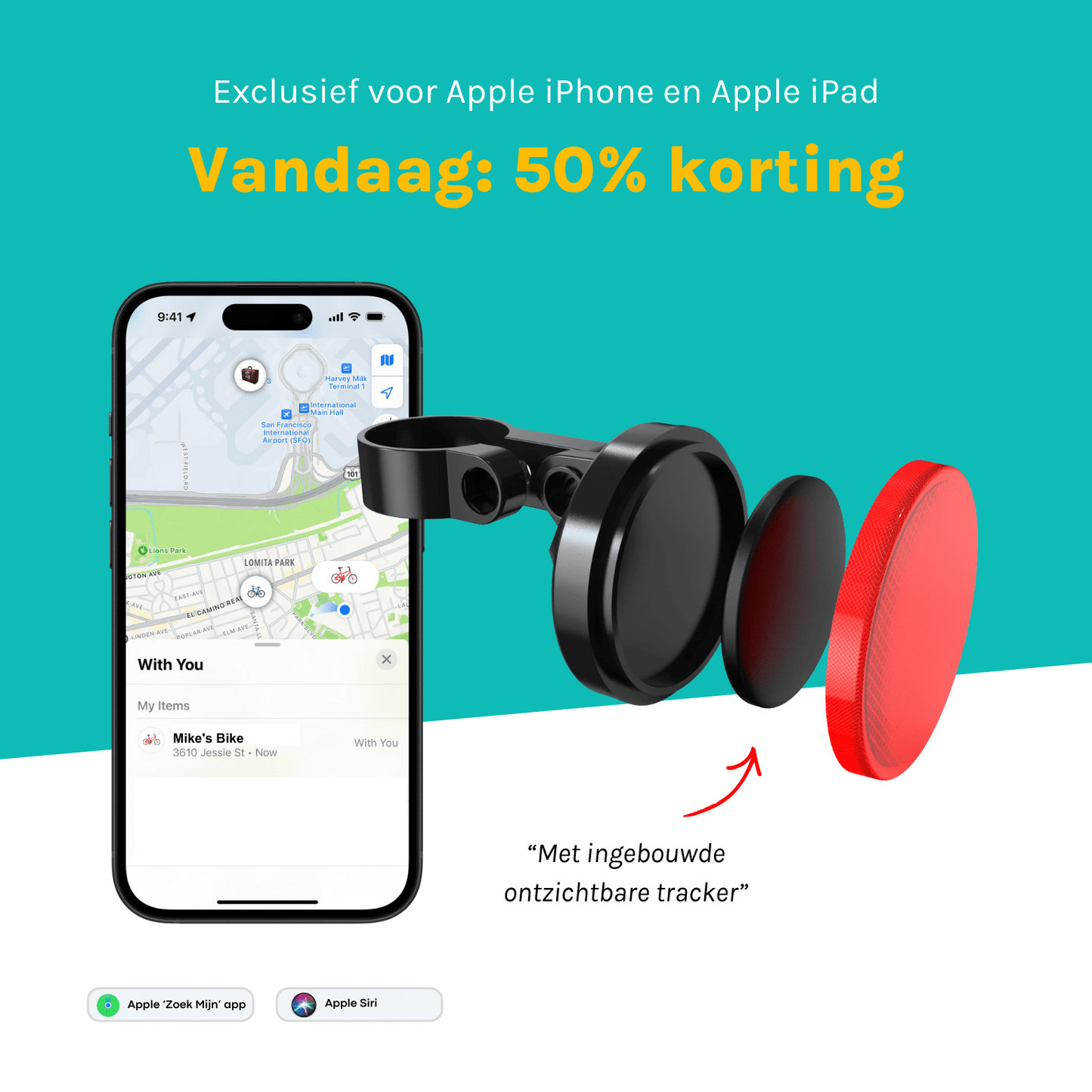 Premium GPS Tracker voor Fiets zonder abonnement
